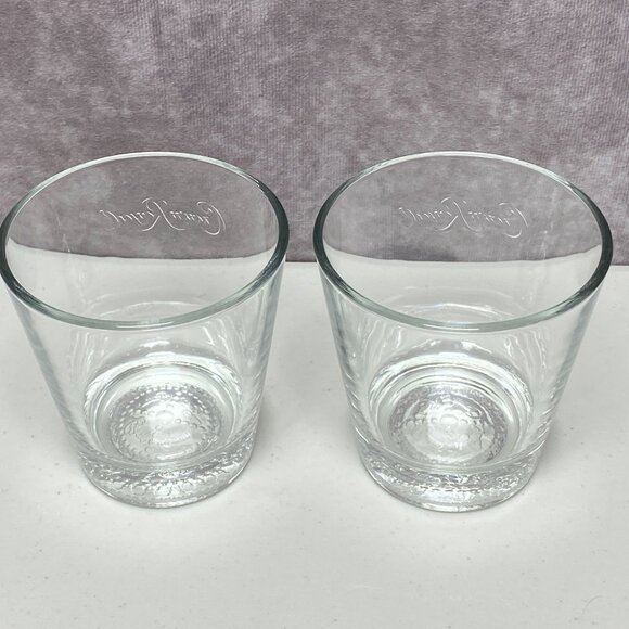 Crown Royal Tapered Old Fashioned Whiskey Glasses Set Of 2 Embossed Letters - Picture 5 of 11